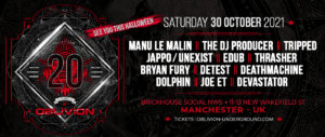 20 Years Of Oblivion - SATURDAY 30.10.21 - Manchester (UK) - Halloween Special - Oblivion Underground - Recordings & Events - oblivion-underground.com