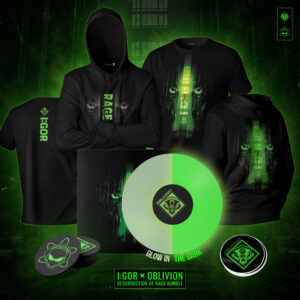 FULL BUNDLE - I:GOR x OBLIVION - OBLIVION025 "RESURRECTION OF RAGE" Vinyl EP Release by I:GOR - Record Cover & Merchandise Design by Nils Van Lingen - Oblivion Underground Merch - Hard Electronic Music Record Label - Hardcore Techno Recordings & Events - oblivion-underground.com