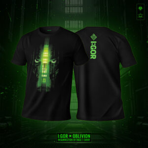 tshirt - I:GOR x OBLIVION - OBLIVION025 "RESURRECTION OF RAGE" Vinyl EP Release by I:GOR - Record Cover & Merchandise Design by Nils Van Lingen - Oblivion Underground Merch - Hard Electronic Music Record Label - Hardcore Techno Recordings & Events - oblivion-underground.com